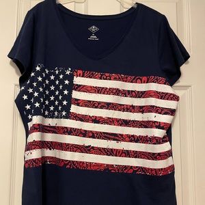 St Johns Bay Navy Patriotic VNeck